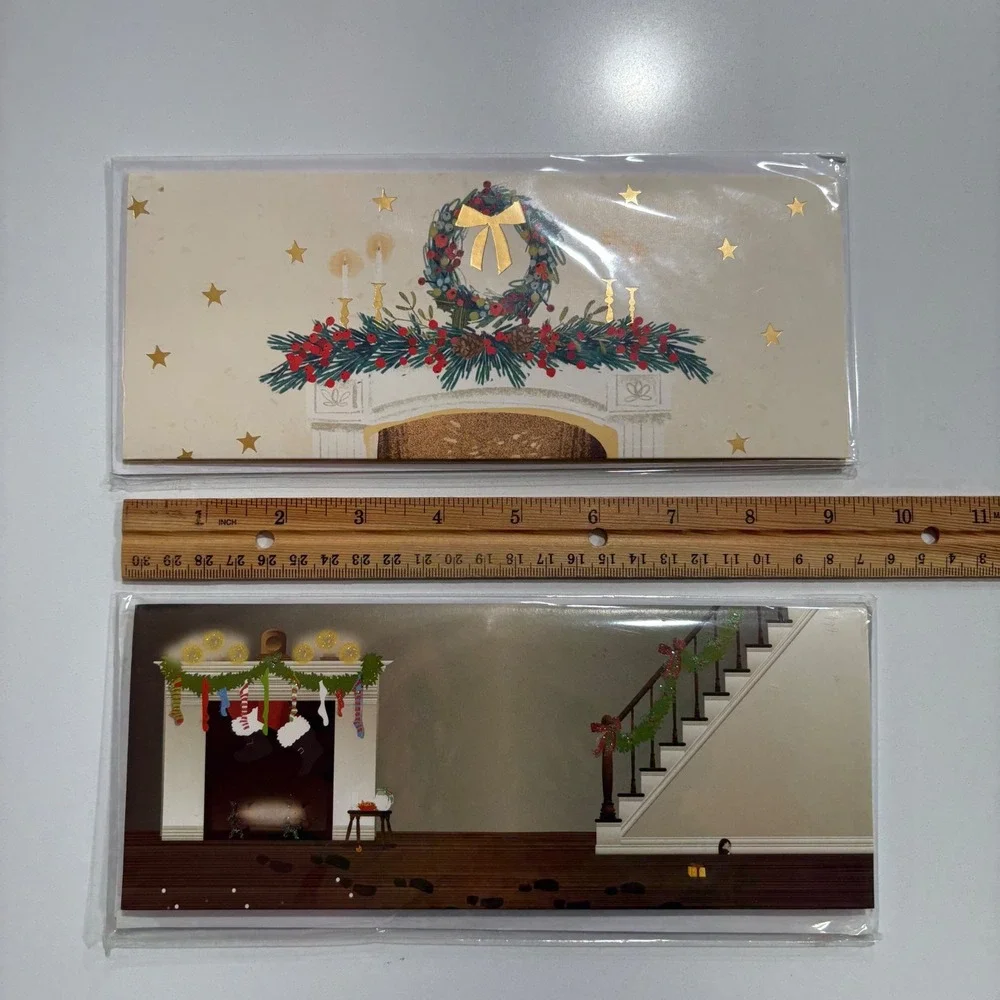 2 Panoramics Pop-Up Card Night Before‎ Christmas Decor Up With Paper